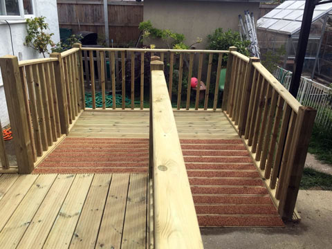 Decking with stairs