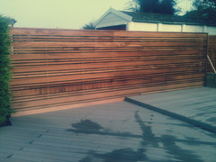 Custom Built Sapele Feature Fence