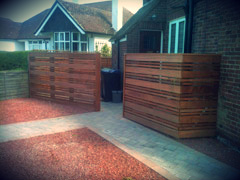 Custom Built Sapele Feature Fence Front Garden